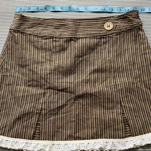 Striped Mini Skirt in Earth Tones